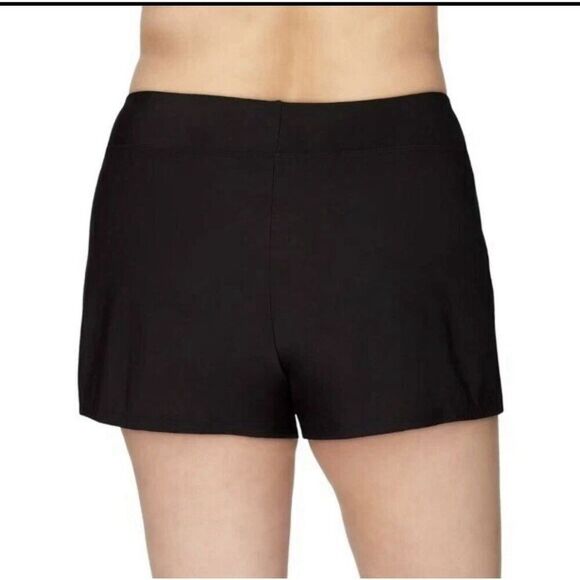 Swim Solutions Plus Size Swim Shorts, Style 525044X, Black, 24W,  MSRP $64. NWT! - Picture 2 of 5